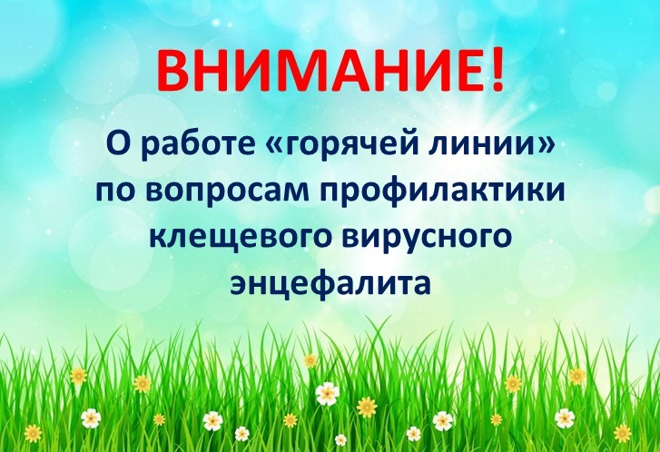 О работе «горячей линии» по вопросам профилактики клещевого вирусного энцефалита. О работе «горячей линии» по вопросам профилактики клещевого вирусного энцефалита.